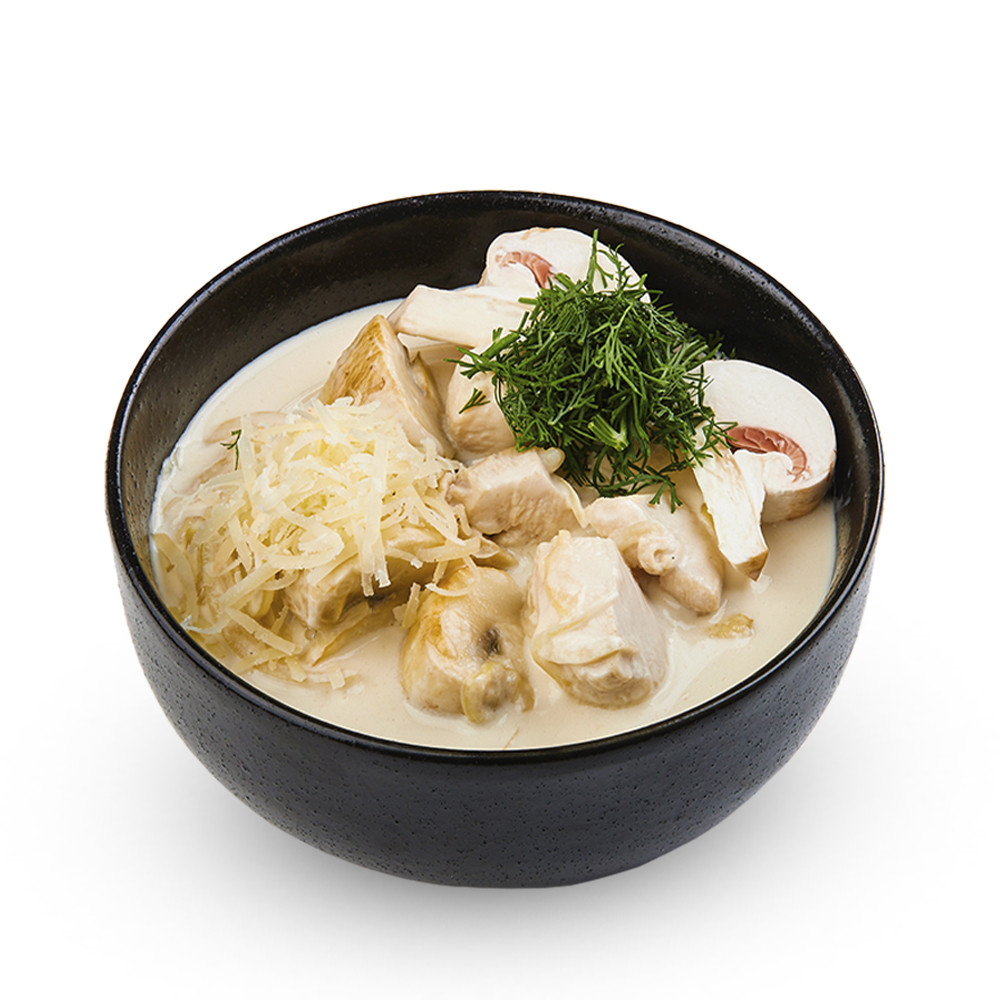 Сливочно-сырный суп с курицей 